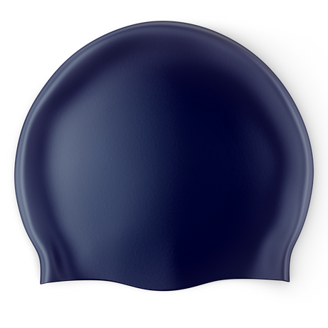 Design Your Own Printed Flat Silicone Swim Cap NAVY