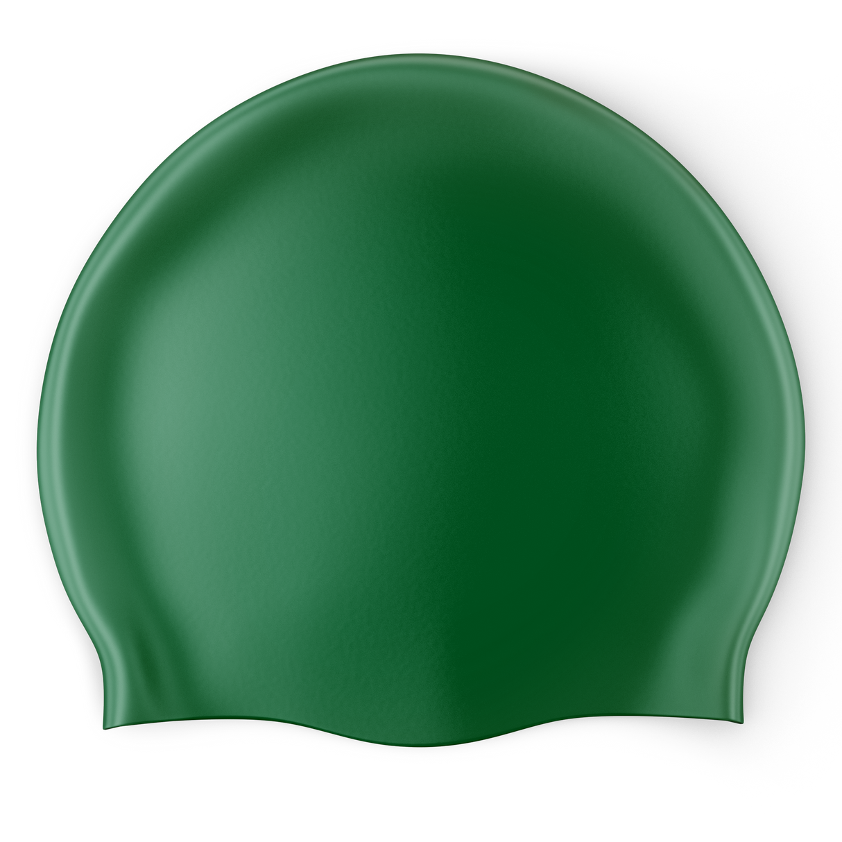 Design Your Own Printed Flat Silicone Swim Cap GREEN