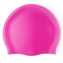 Load image into Gallery viewer, Design Your Own Printed Flat Silicone Swim Cap PINK
