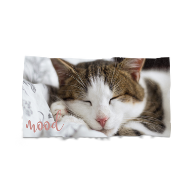 CAT LOVER Cotton and Poly Velour Beach Towel