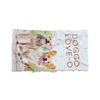 DOG LOVER Cotton and Poly Velour Beach Towel