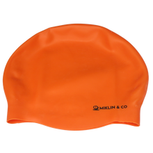 Load image into Gallery viewer, Fluro Orange Seamless Silicone Swim Cap
