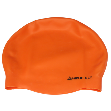 Fluro Orange Seamless Silicone Swim Cap