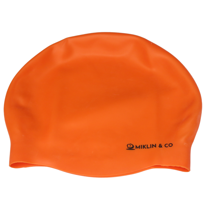 Fluro Orange Seamless Silicone Swim Cap