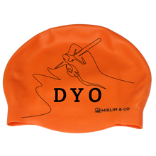 Load image into Gallery viewer, Design Your Own Fluro ORANGE Silicone Swim Caps
