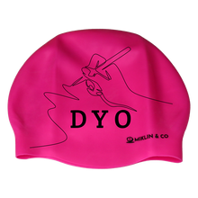 Load image into Gallery viewer, Design Your Own Fluro PINK Silicone Swim Caps
