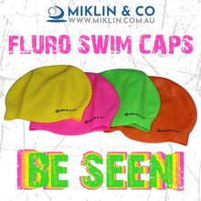 Load image into Gallery viewer, Fluro Orange Seamless Silicone Swim Cap
