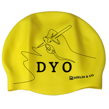 Load image into Gallery viewer, Design Your Own Fluro YELLOW Silicone Swim Caps
