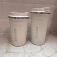 WHITE Insulated Coffee Cup Large - Stainless Steel