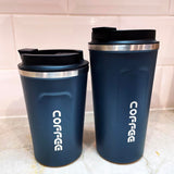 BLUE Insulated Coffee Cup Large - Stainless Steel