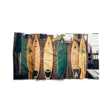 Load image into Gallery viewer, SURF BOARD Cotton and Poly Velour Beach Towel
